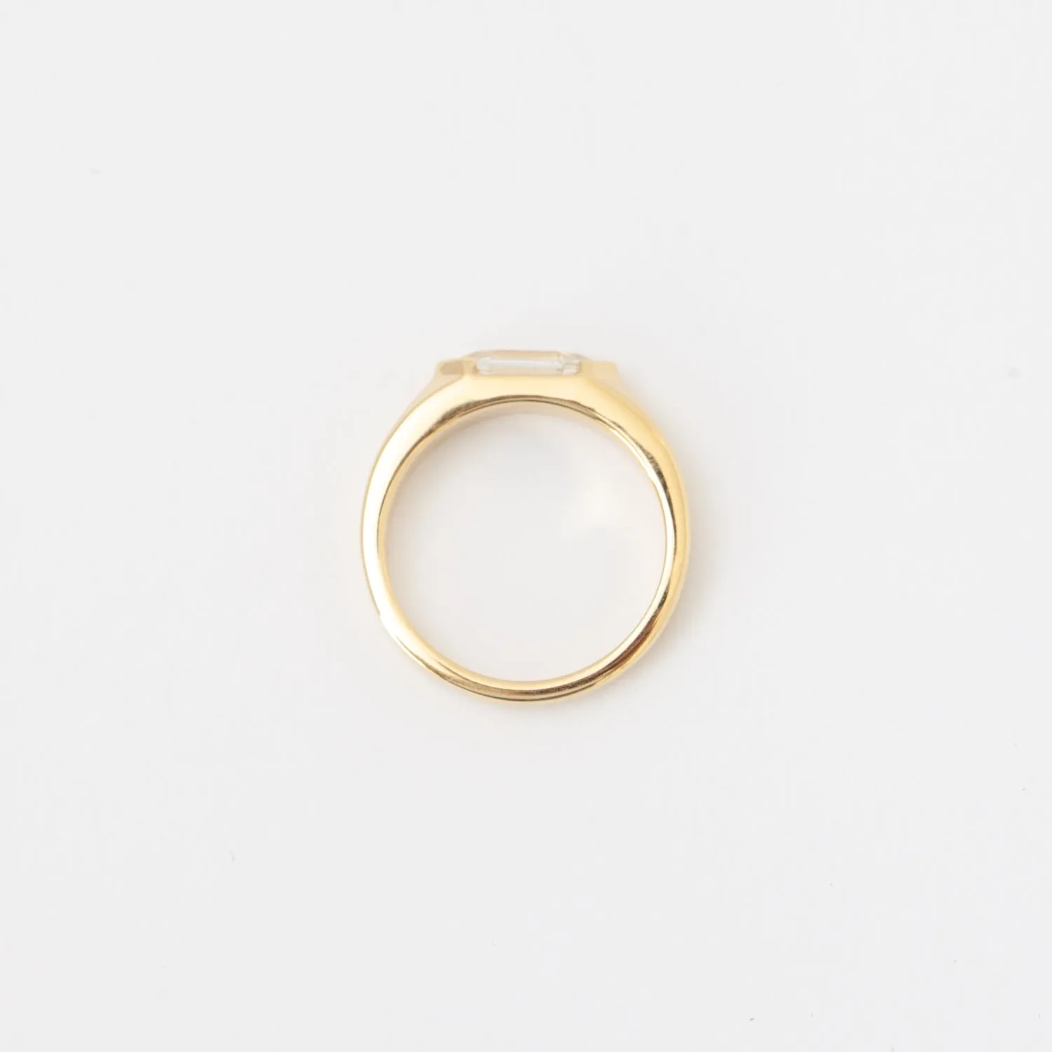 0.80 ct Hexagonal Diamond Signet