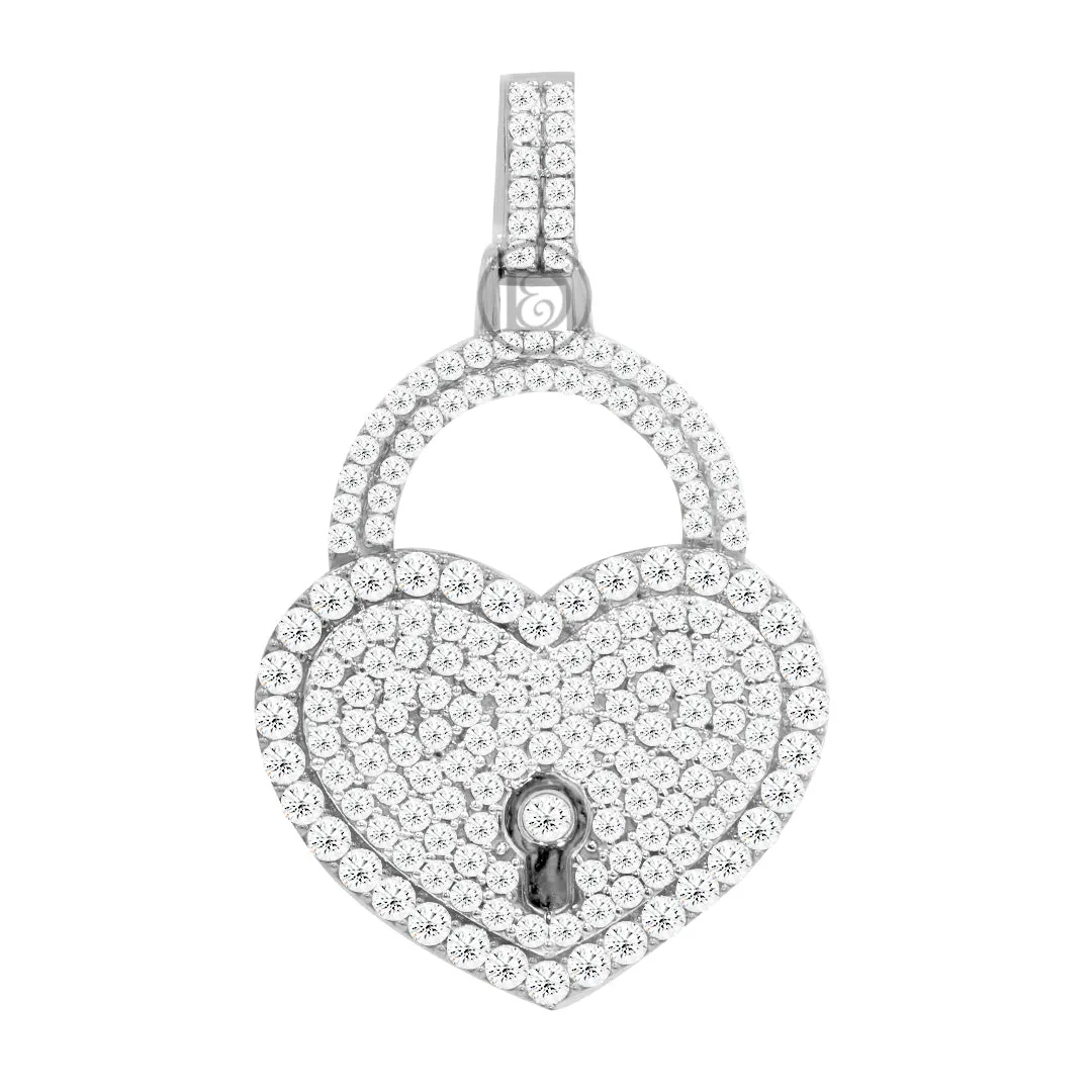 10K Yellow Gold Heart Pendant With 3.00CT Diamonds