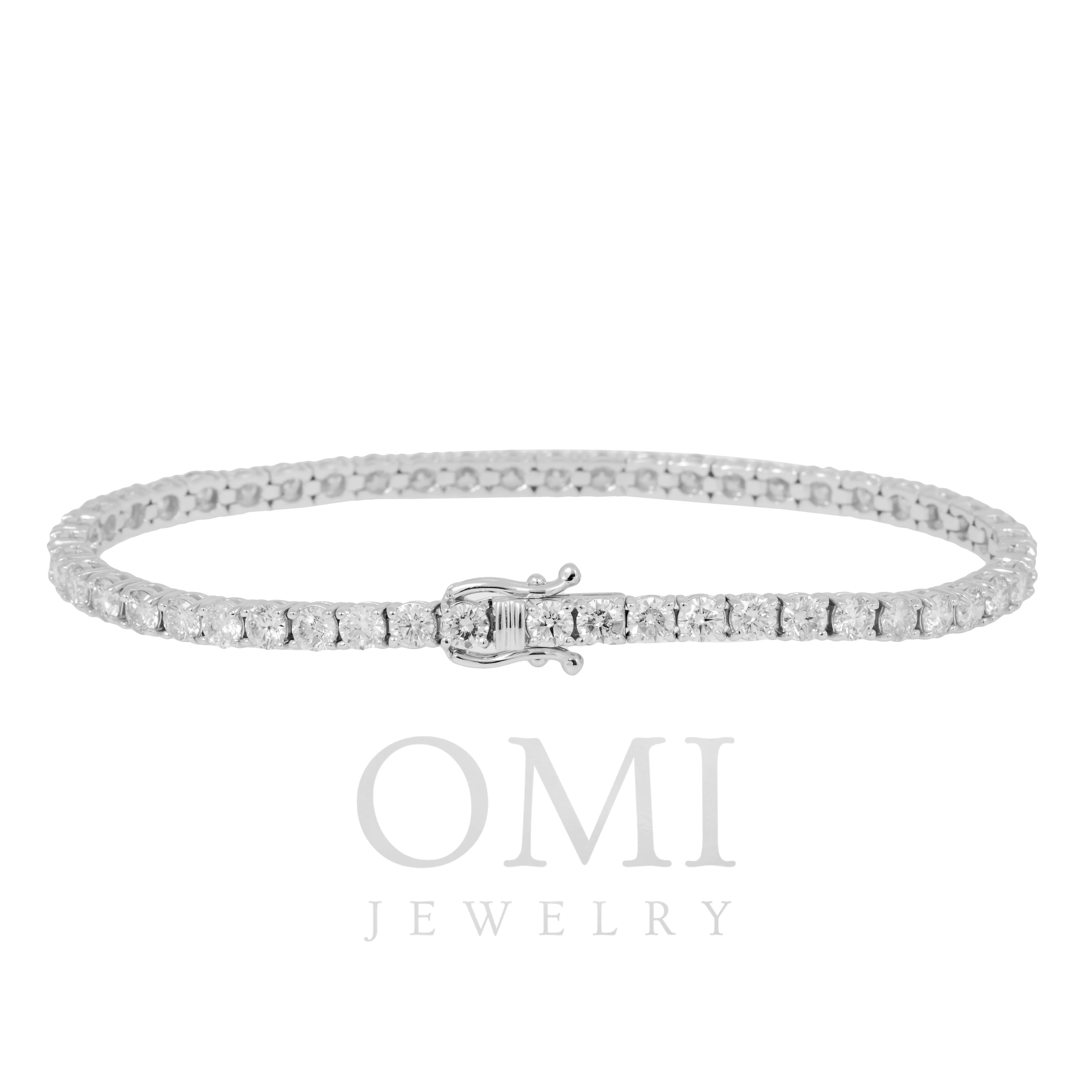 14K GOLD LAB DIAMOND TENNIS BRACELET 7.97 CT