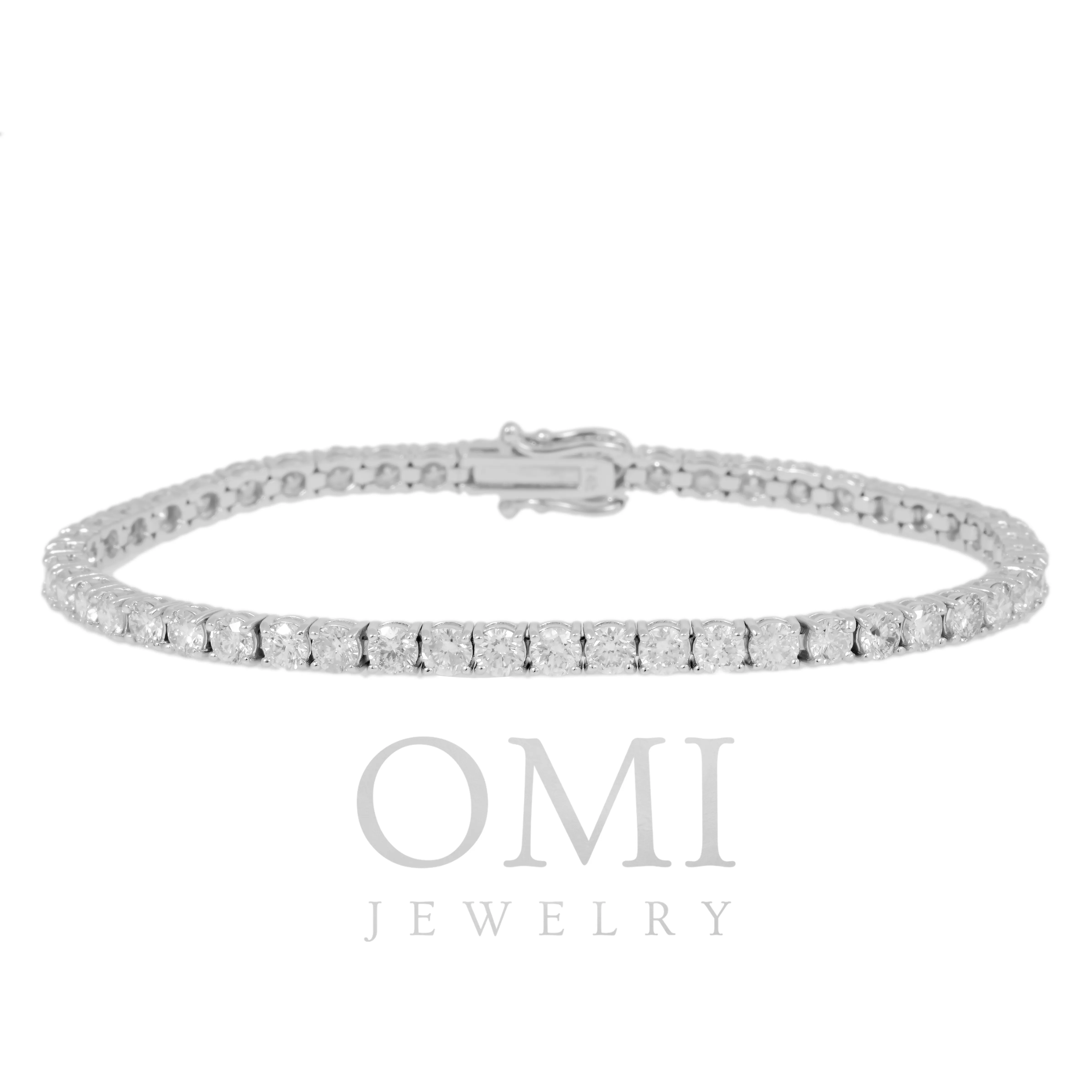 14K GOLD LAB DIAMOND TENNIS BRACELET 7.97 CT