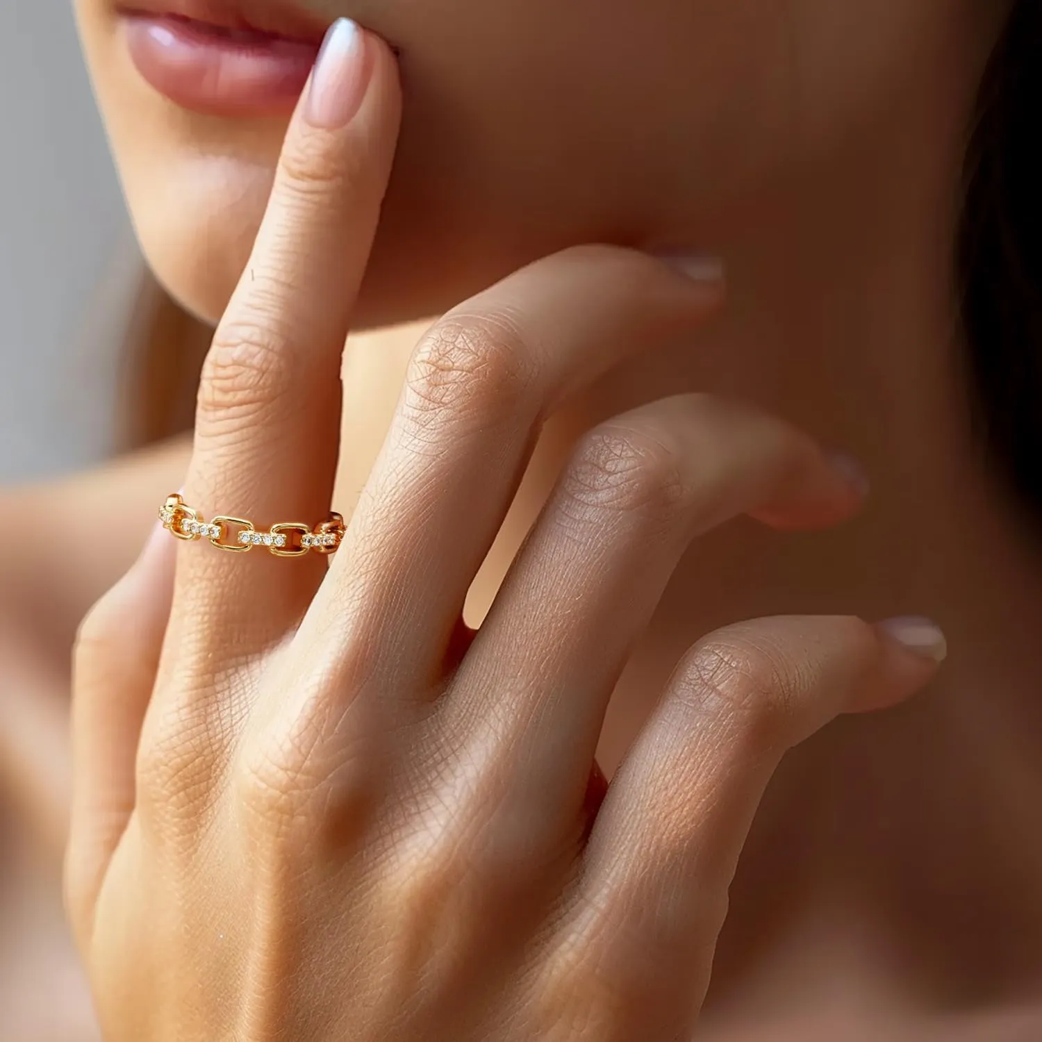 14K Gold Rings for Women Non Tarnish Dainty Cubic Zirconia Gold Rings Everyday Jewelry Stackable Jewelry(5 to 9)