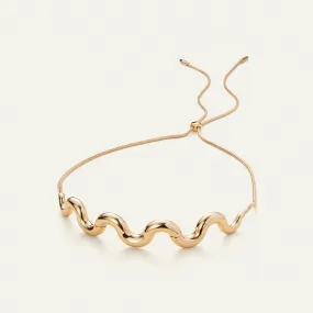 14K Gold Statement Ola Choker Necklace