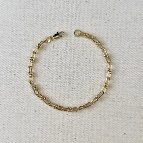 18k Gold Filled Link Chain Bracelet