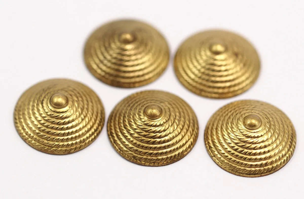 2 Vintage Brass Pendant 19 Mm