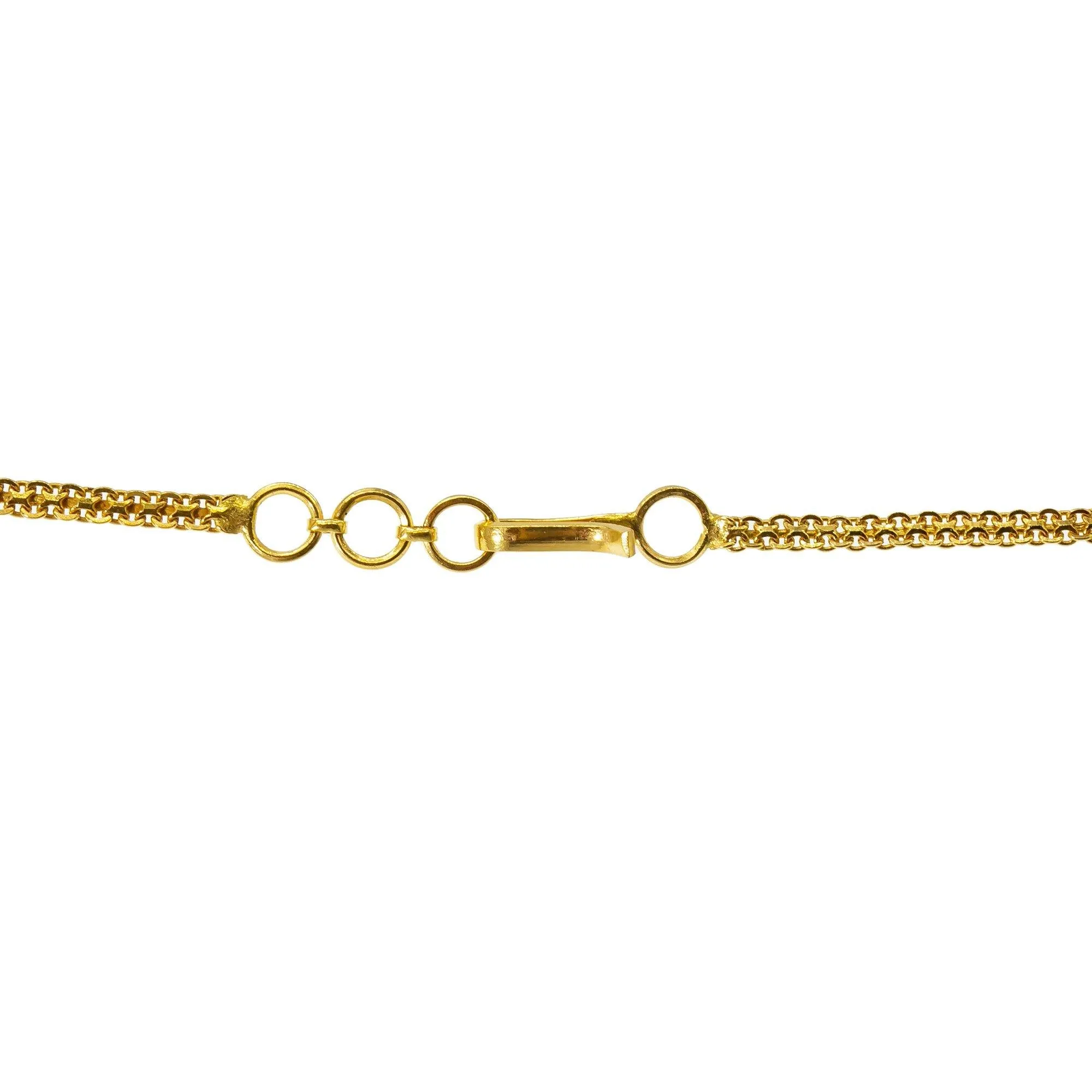 22K Gold & Uncut Diamond Kasu Necklace Set