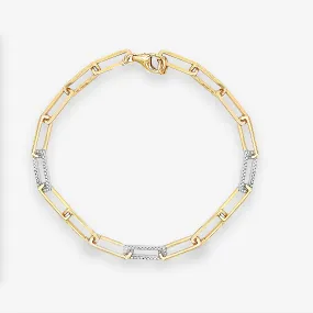 3 Diamond Link Paperclip Bracelet