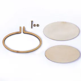 46*23mm oval (horizontal) Mini Embroidery Hoop Lasercut Frame Cross Stitch Frame Tiny Embroidery Pendant Tiny Hoop diy Embroidery Pendant 1pcs