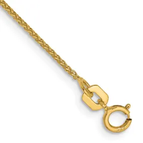 7-inch 1.05mm Diamond-cut Spiga with Spring Ring Clasp Bracelet in 14k Yellow Gold