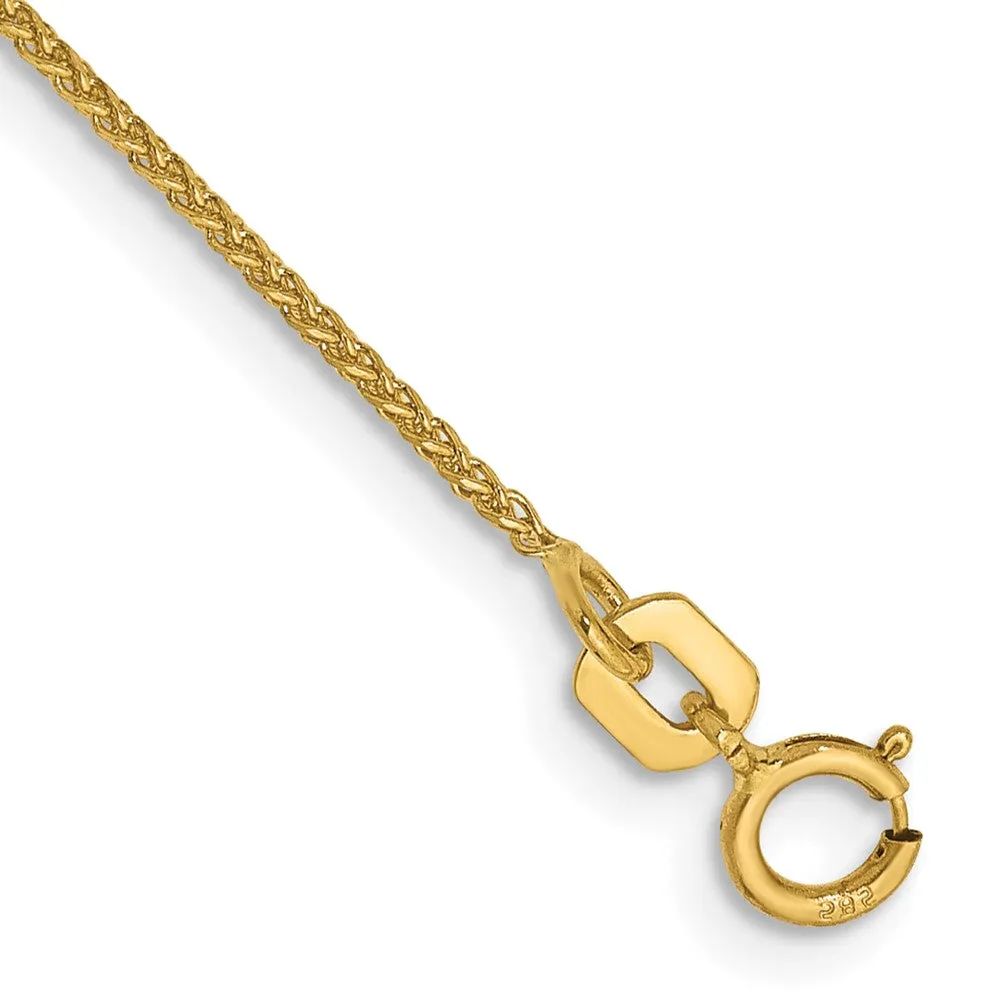 7-inch 1.05mm Diamond-cut Spiga with Spring Ring Clasp Bracelet in 14k Yellow Gold