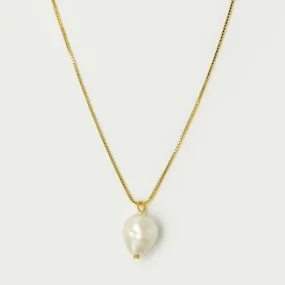 925 LILA PEARL PENDANT NECKLACE GOLD