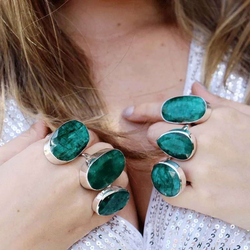 Agnes Emerald Quartz Gemstone Ring