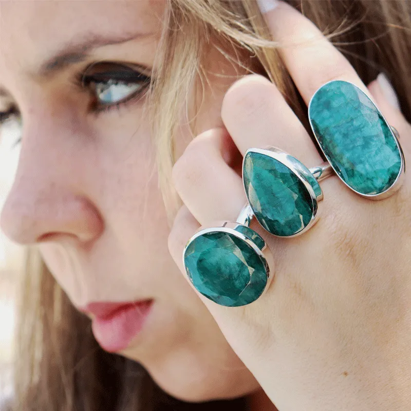 Agnes Emerald Quartz Gemstone Ring