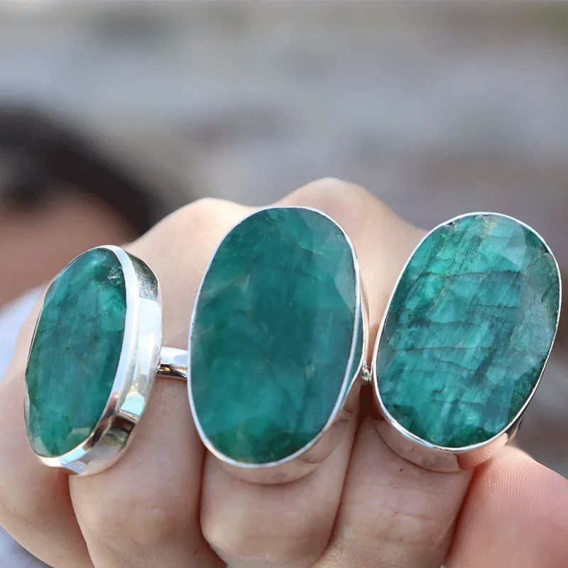 Agnes Emerald Quartz Gemstone Ring