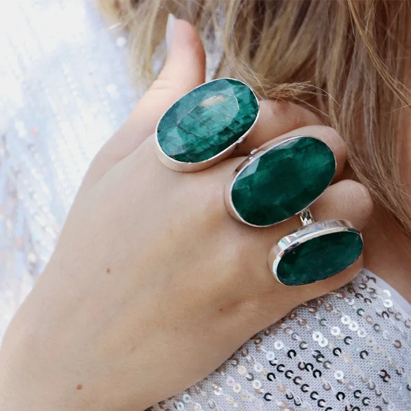 Agnes Emerald Quartz Gemstone Ring