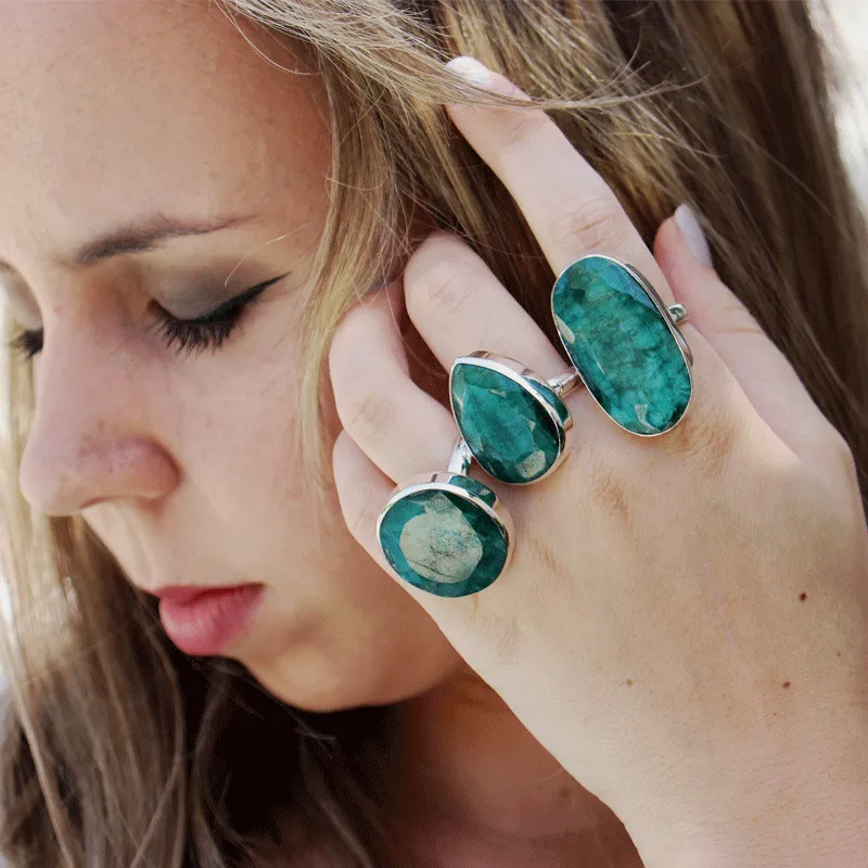 Agnes Emerald Quartz Gemstone Ring