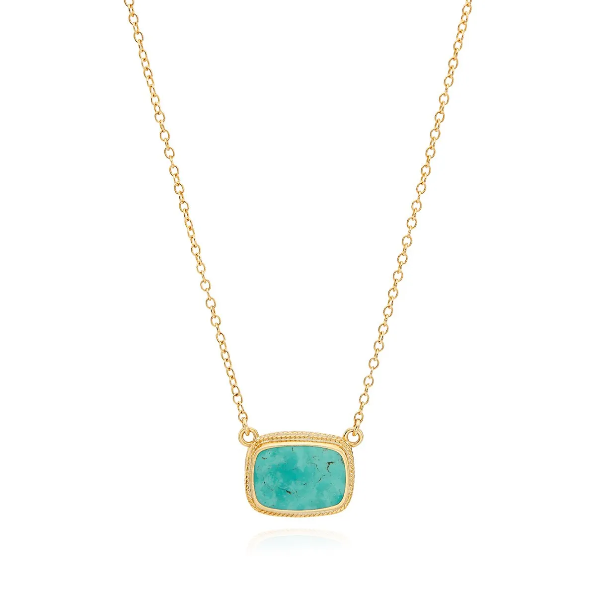 Anna Beck Medium Turquoise Cushion Necklace