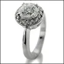 Anniversary .75 Round CZ Halo Cubic Zirconia Cz Ring