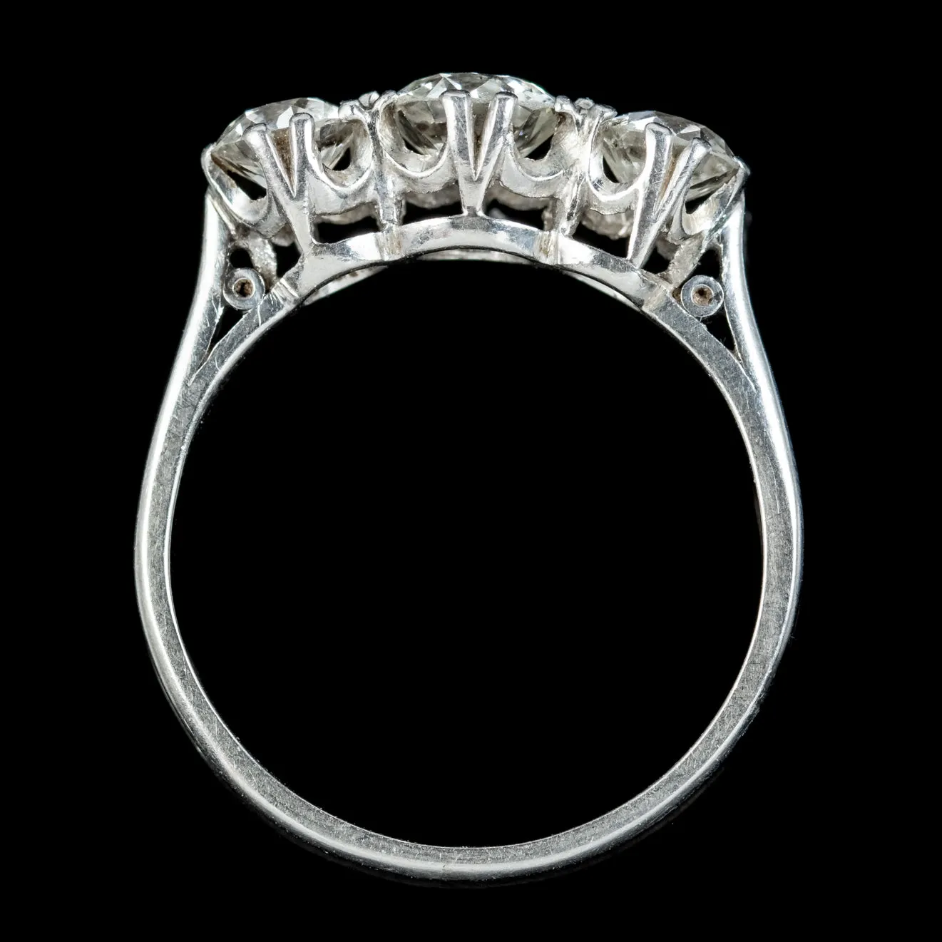 Antique Edwardian Diamond Trilogy Ring 1.65ct Of Diamond Circa 1905
