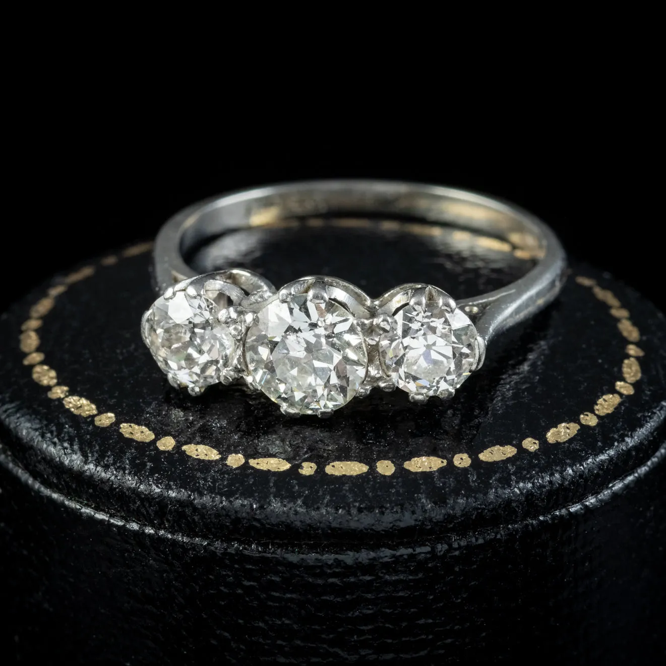 Antique Edwardian Diamond Trilogy Ring 1.65ct Of Diamond Circa 1905