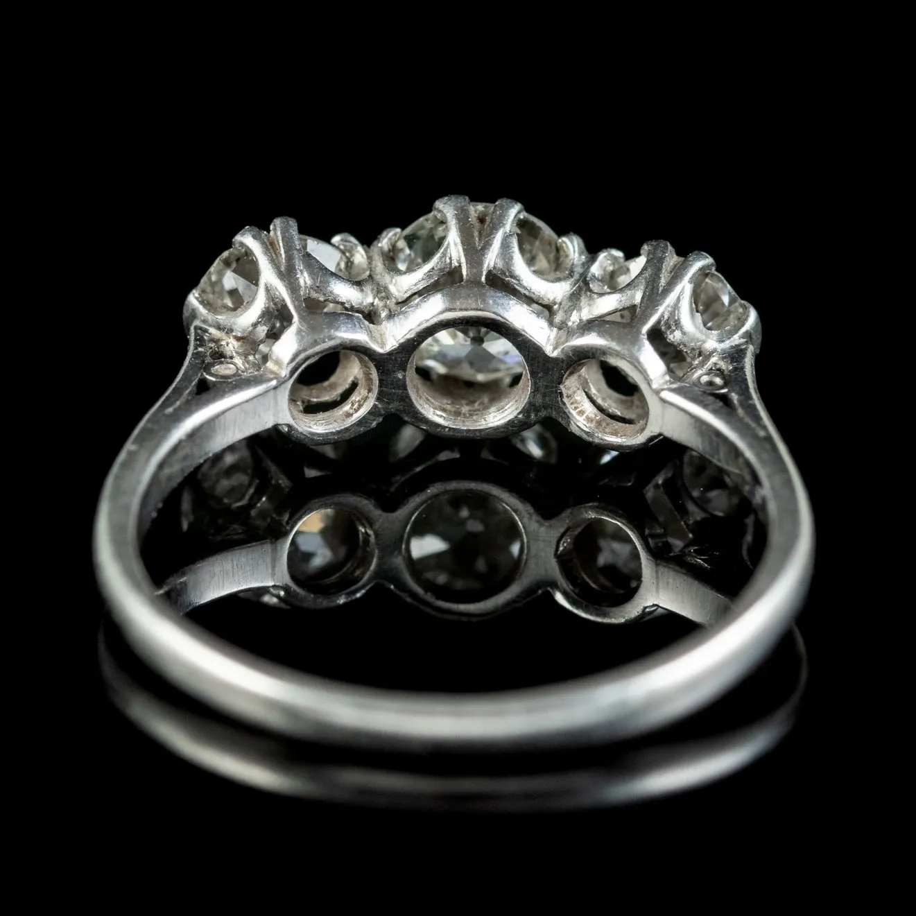 Antique Edwardian Diamond Trilogy Ring 1.65ct Of Diamond Circa 1905