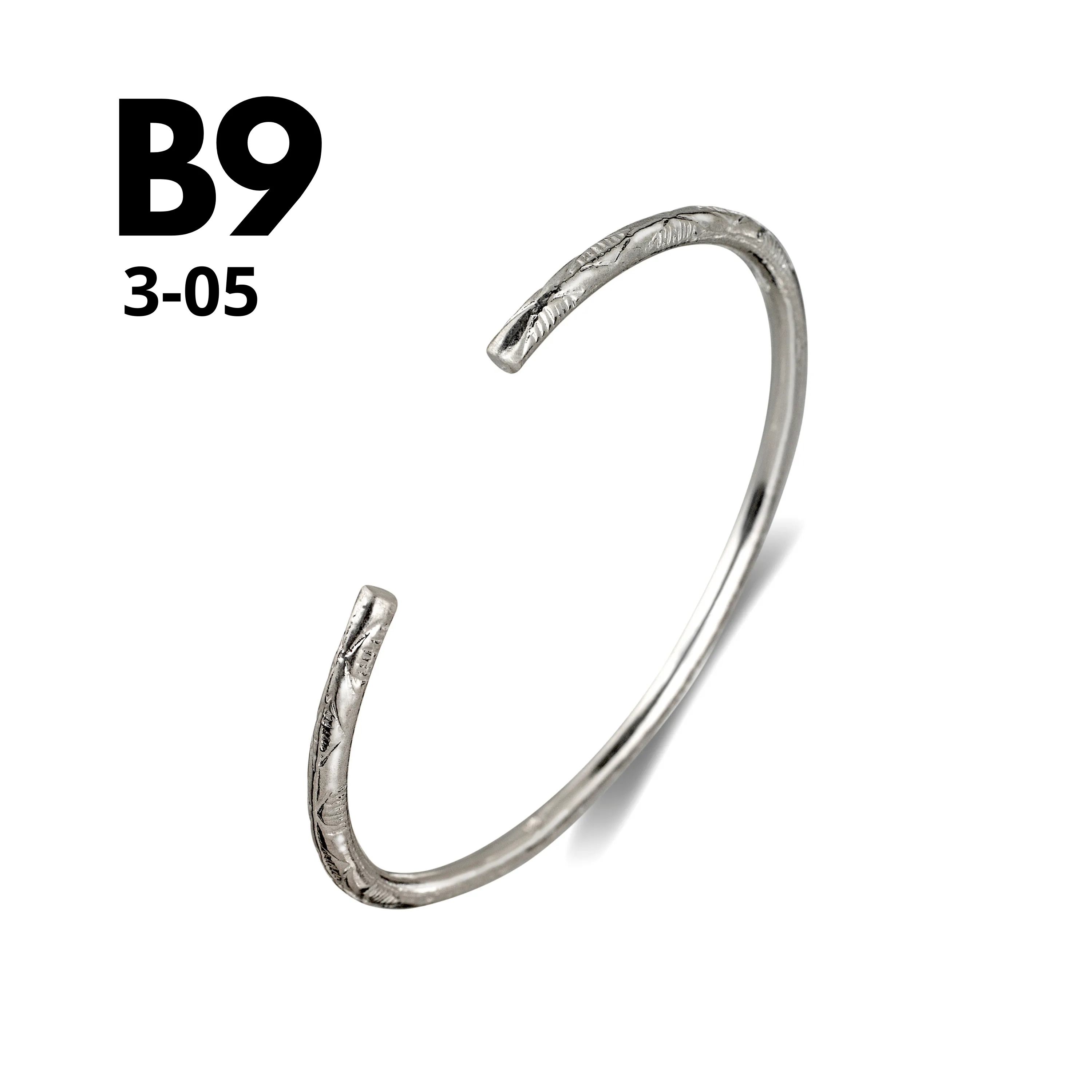 Better Jewelry Mix and Match Custom 3mm Silver Bangle (1 piece)