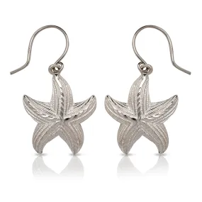 Better Jewelry NEW  .925 Sterling Silver Starfish Earrings (Made In USA)