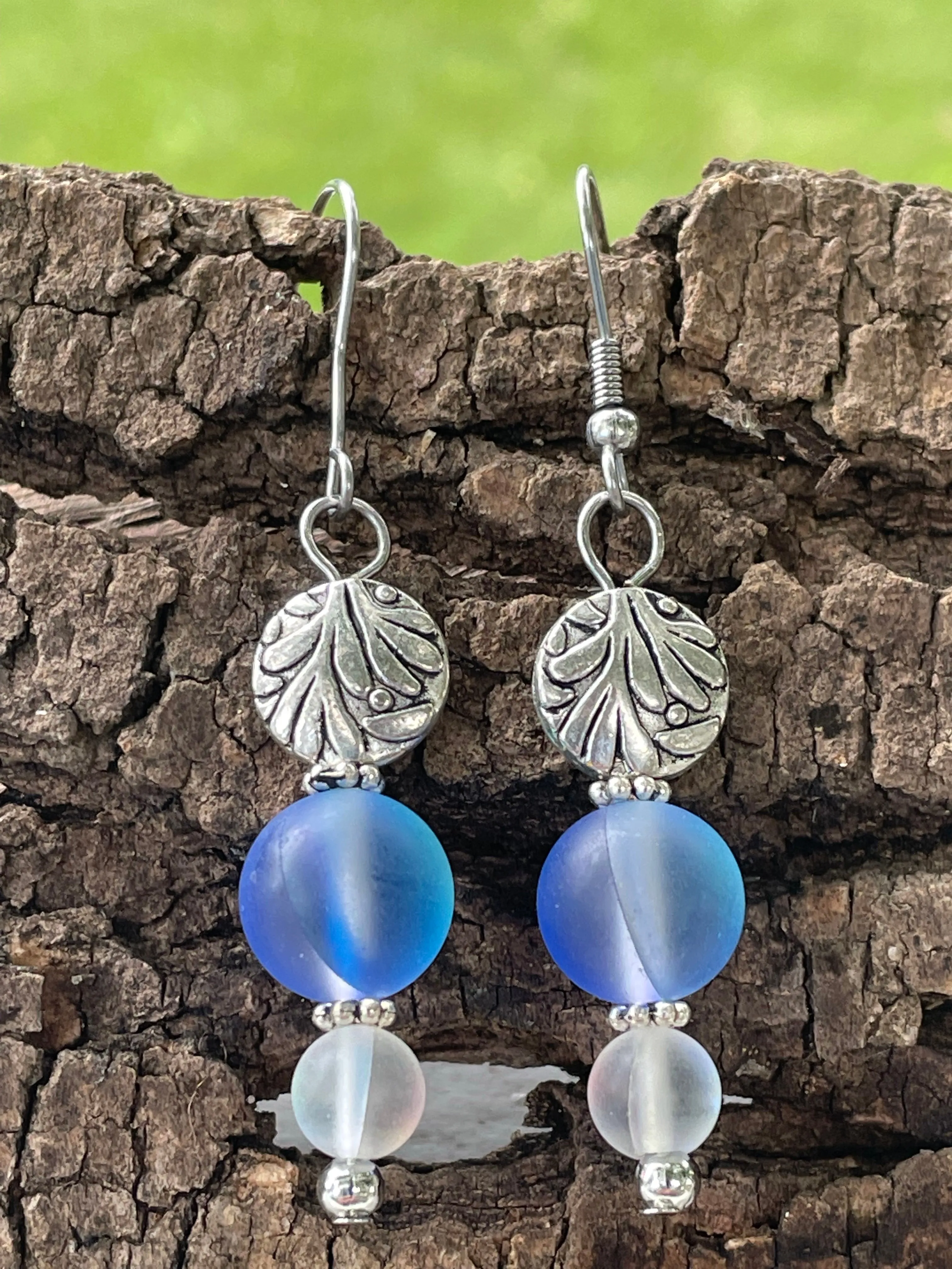 Blue Dragonfly Necklace and Earrings Set