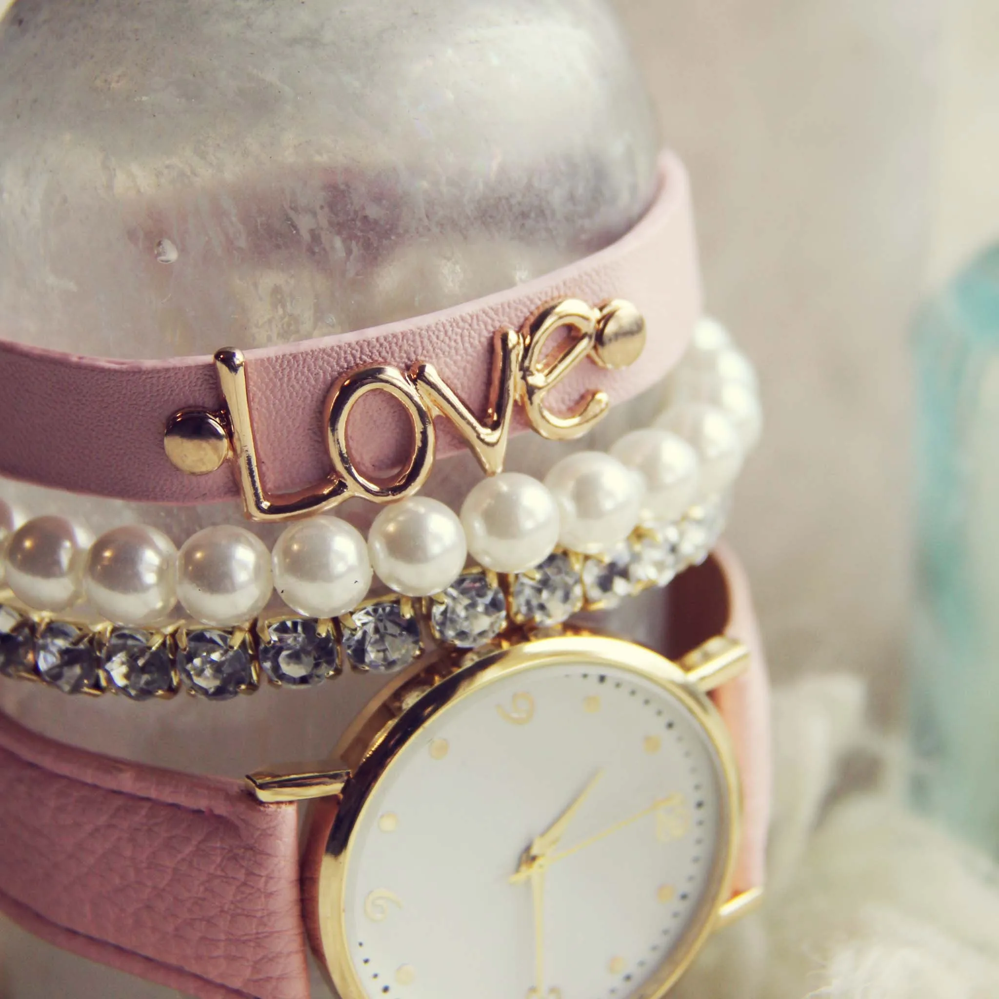 Bohemian Bangles Watch in Pink