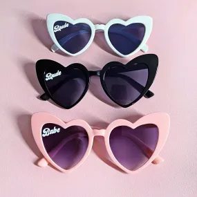 Bride and Babe Heart Sunglasses