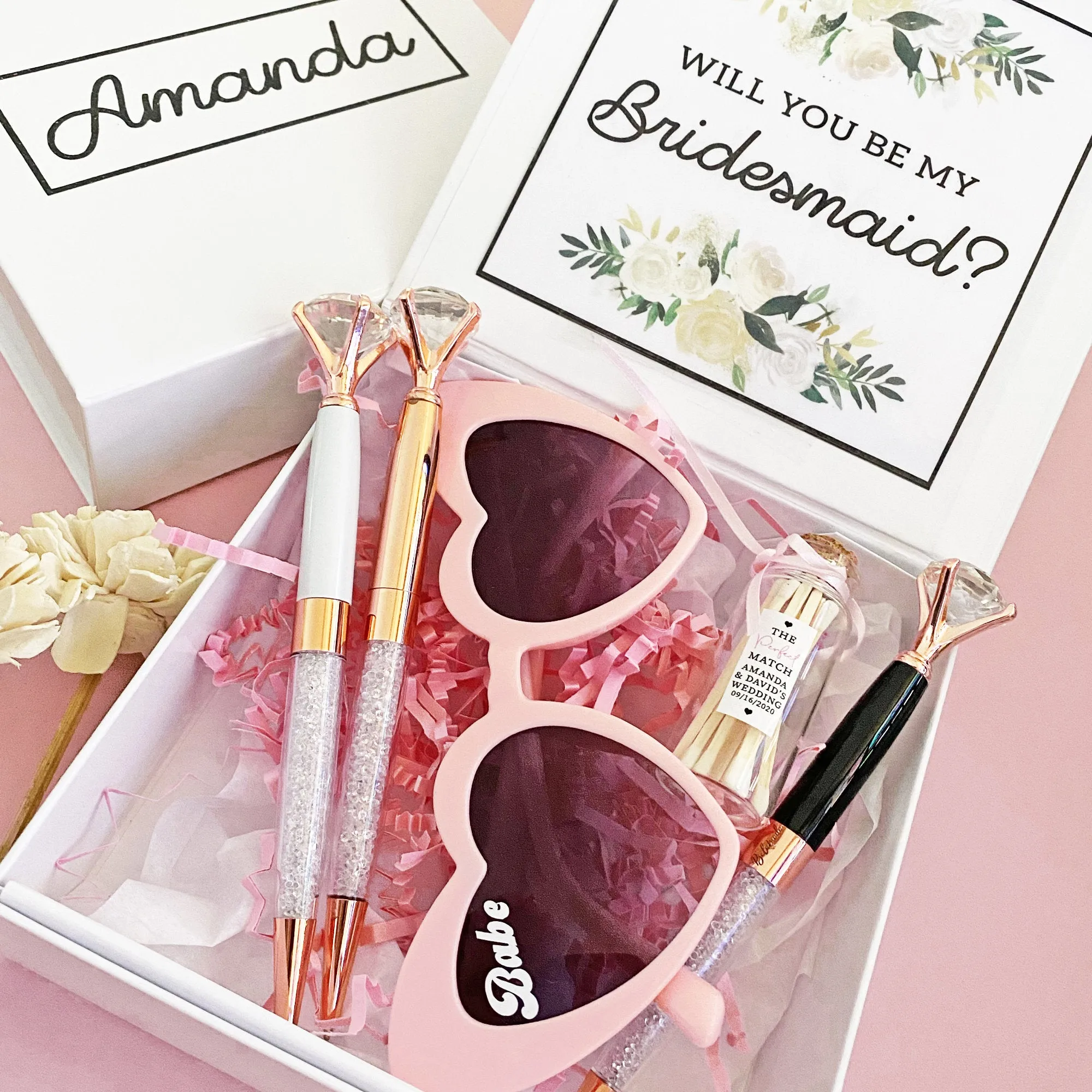 Bride and Babe Heart Sunglasses