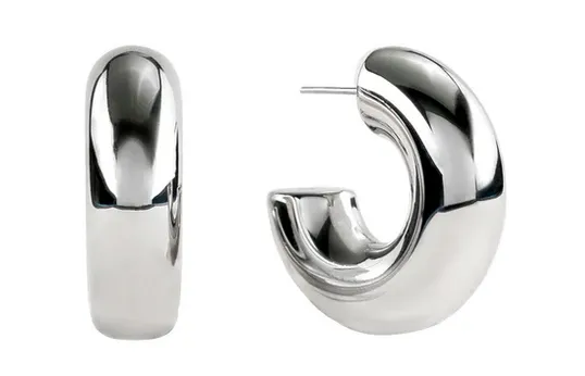 Bubble Hoops in Silver