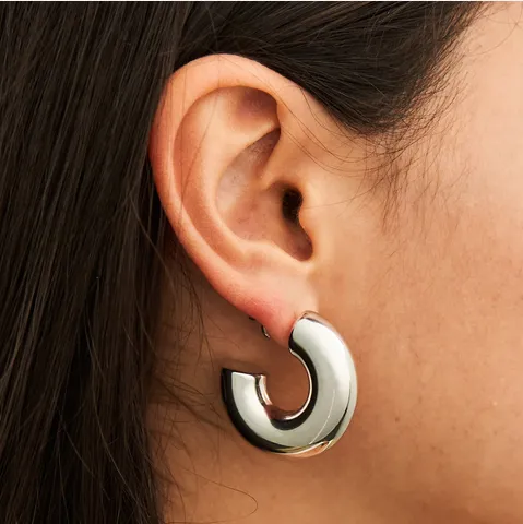 Bubble Hoops in Silver