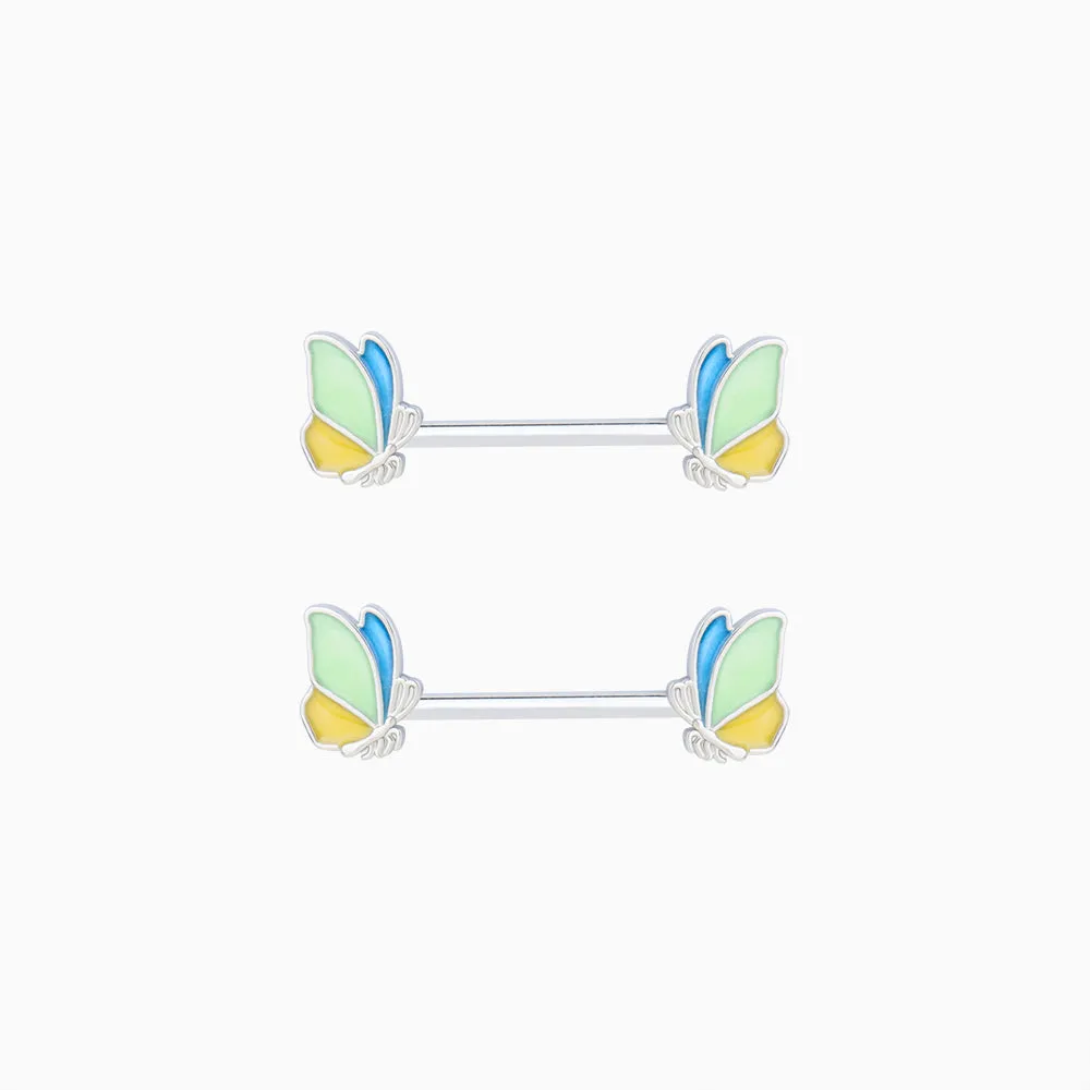 Butterfly Nipple Rings
