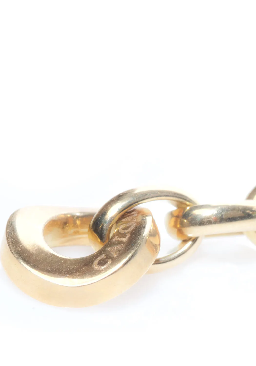 Calgaro Mini Diva Yellow Gold Link Dangles Earrings