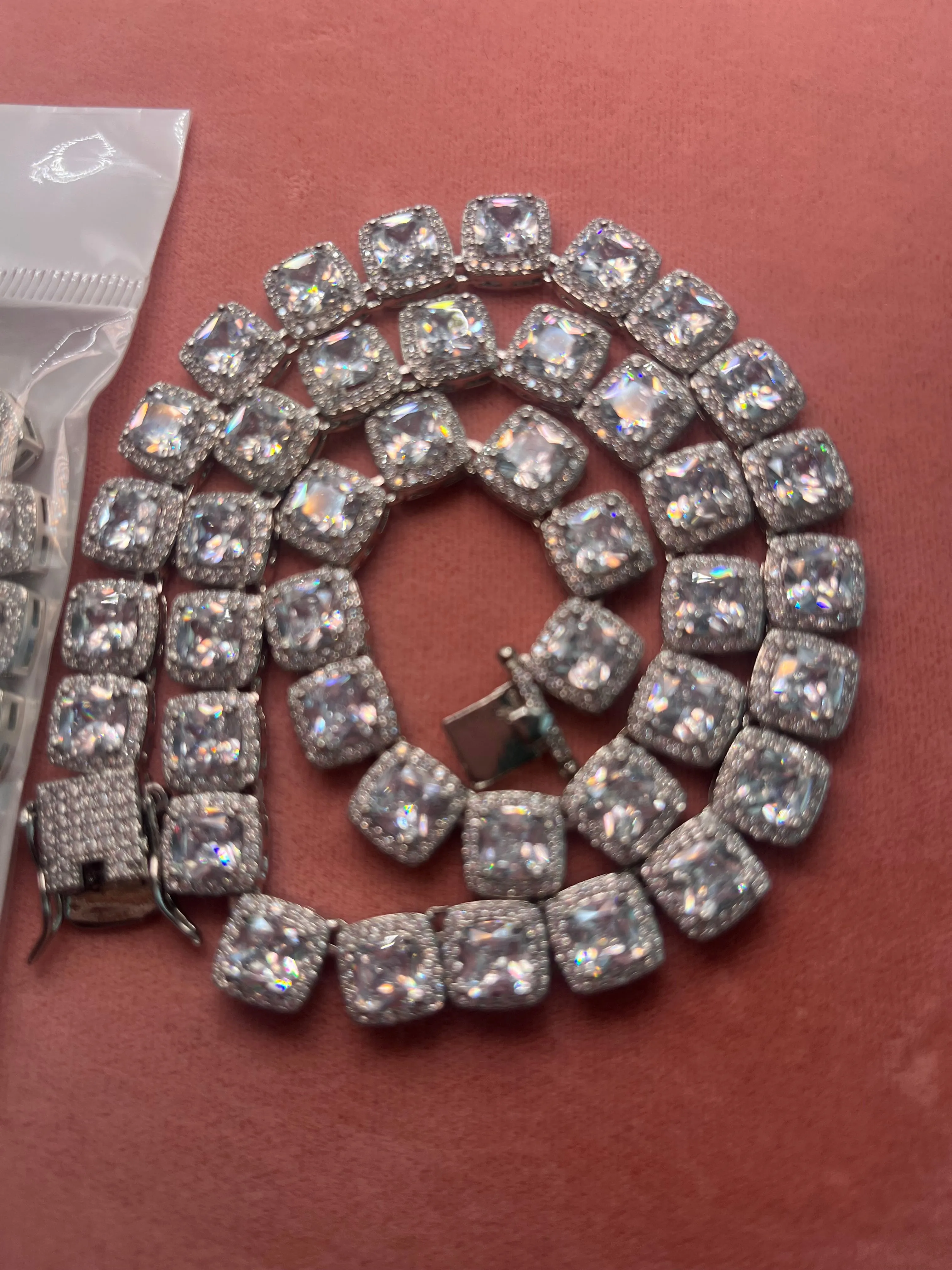 Clustered Square Bling Choker
