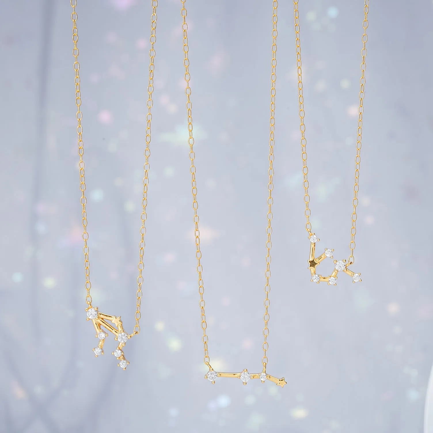 Constellation Silver Necklace - Aquarius