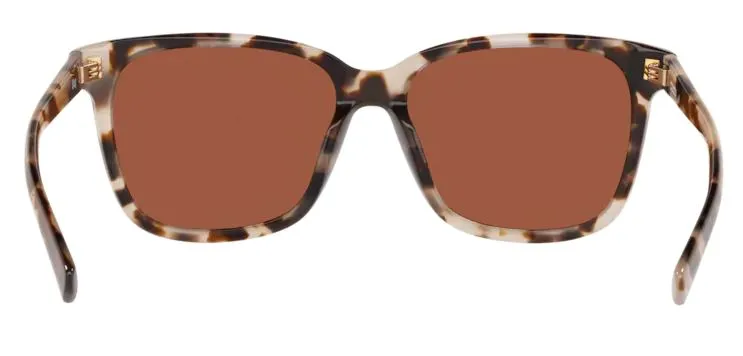 Costa Del Mar Womens May Shiny Tiger Cowrie Frame - Green Mirror 580 Glass Lens - Polarized Sunglasses