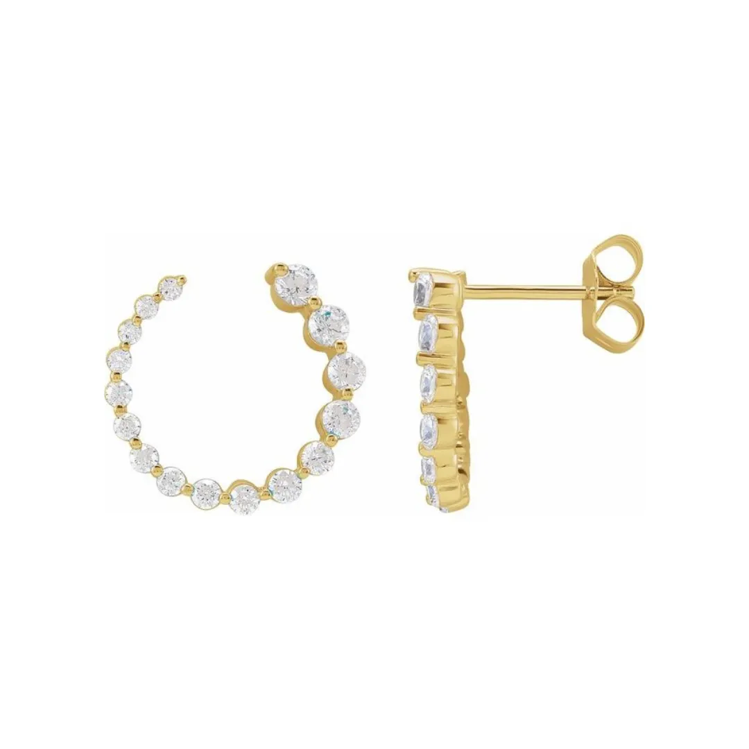  CTW DIAMOND HOOPS