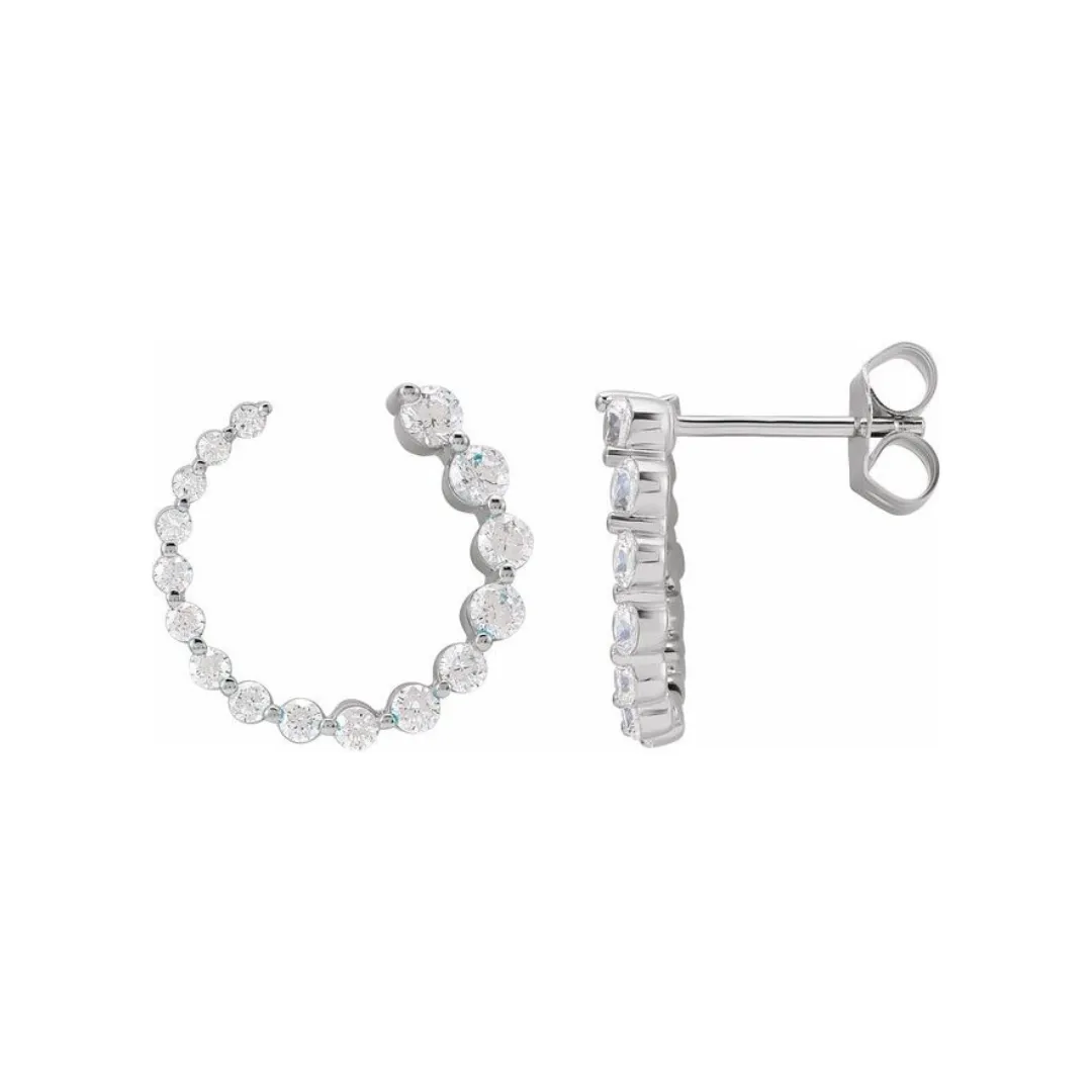  CTW DIAMOND HOOPS