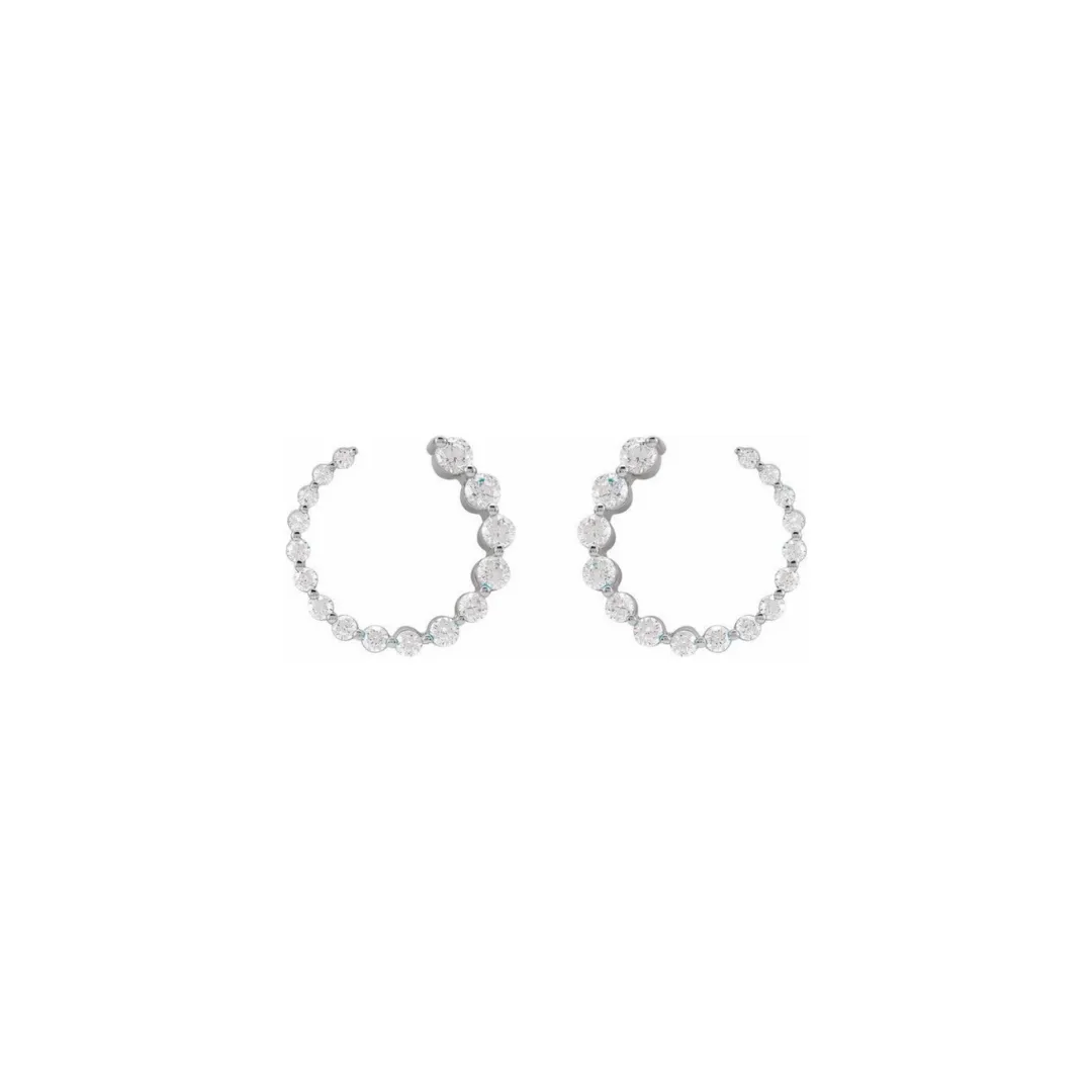  CTW DIAMOND HOOPS