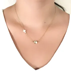 Dainty San Benito Medal Gold Plated Choker Chain