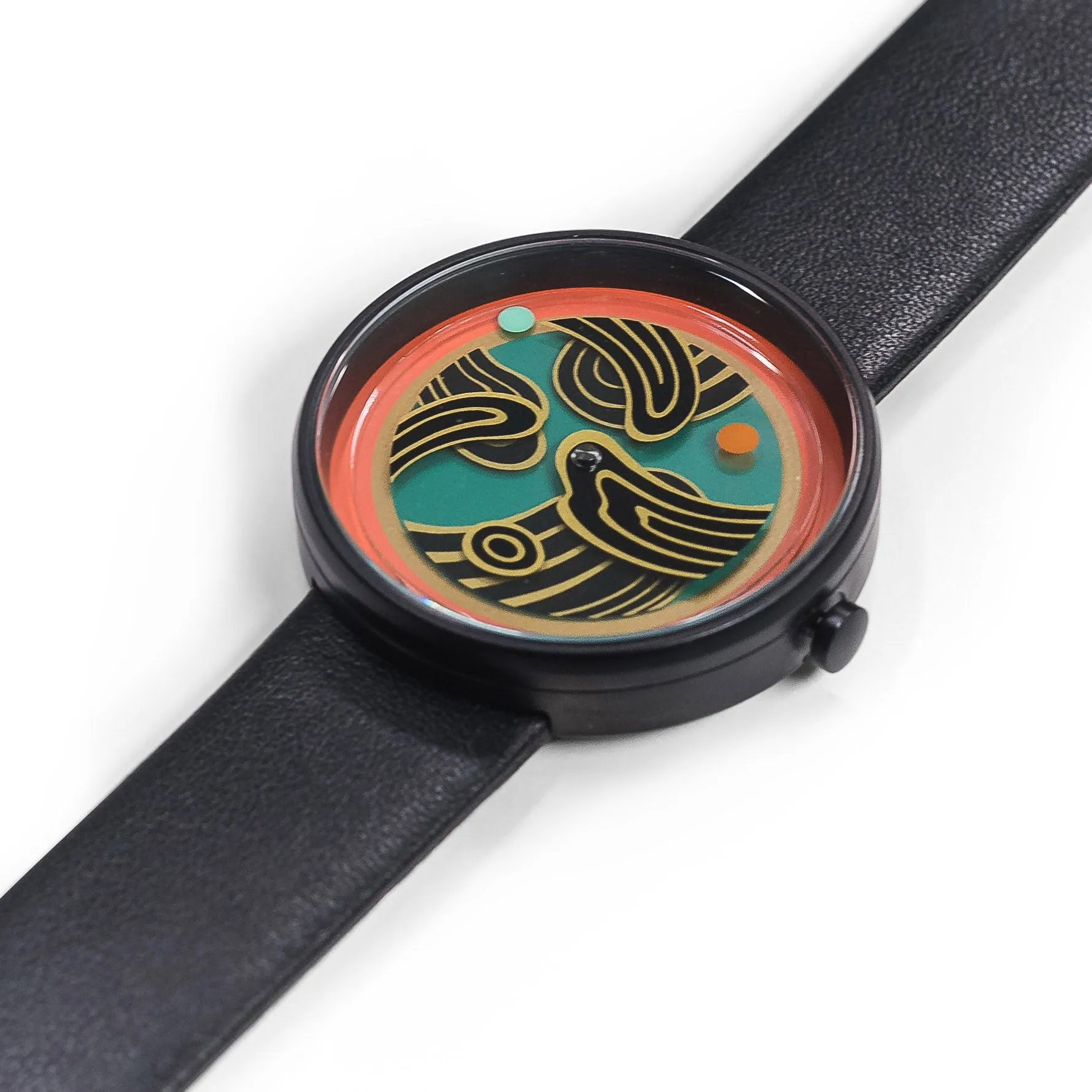 Elegant Dancheong-Inspired Timepiece with Intricate Korean Patterns