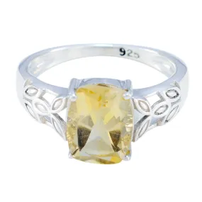 Desirable Gem Citrine 925 Sterling Silver Ring Steampunk Jewelry