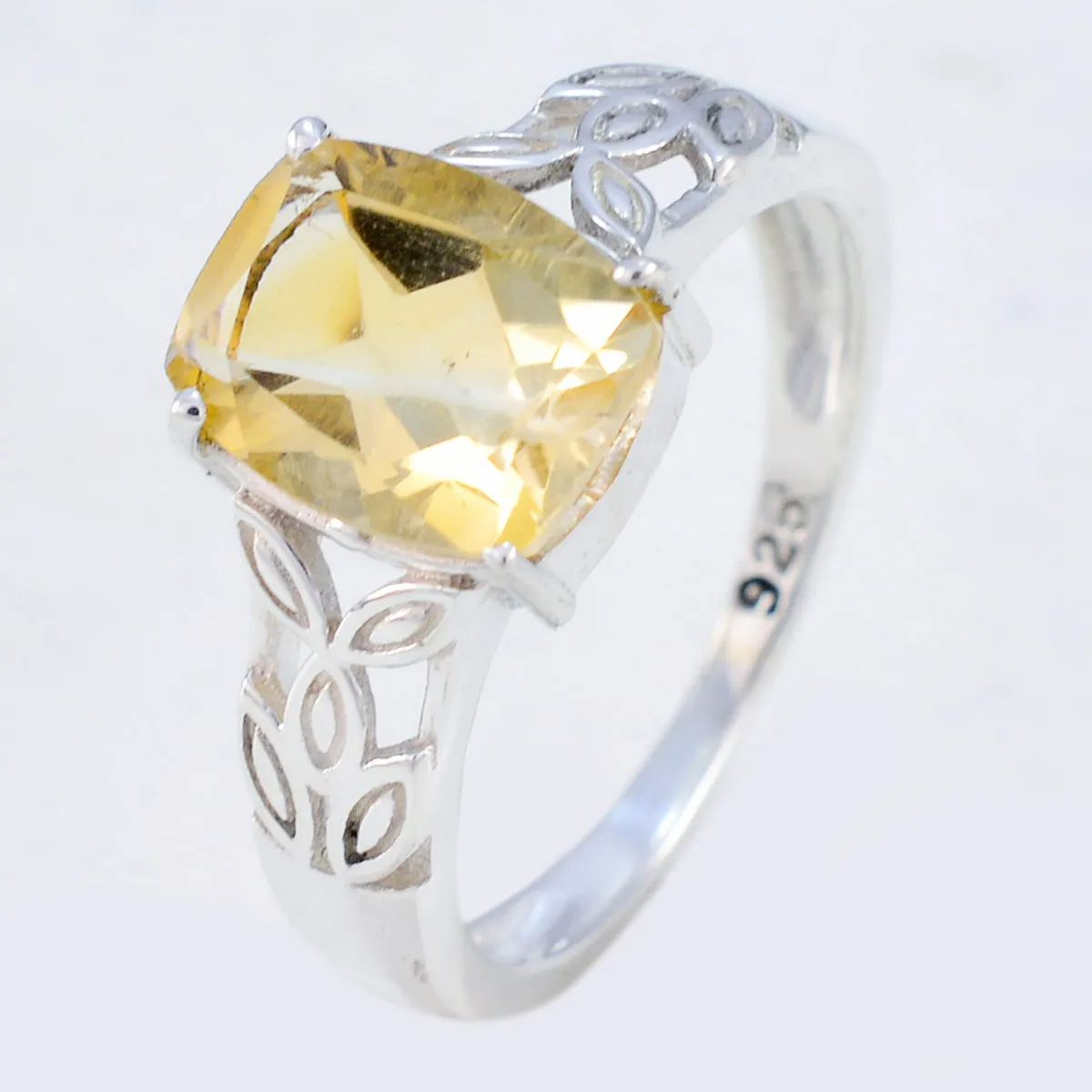 Desirable Gem Citrine 925 Sterling Silver Ring Steampunk Jewelry