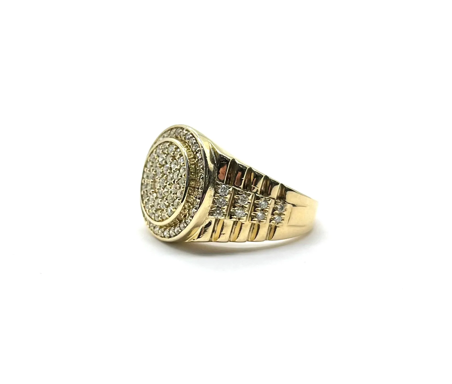 Diamond Cluster Halo Watch Ring
