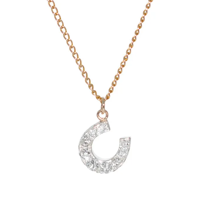 Diamond Horse Shoe Pendant