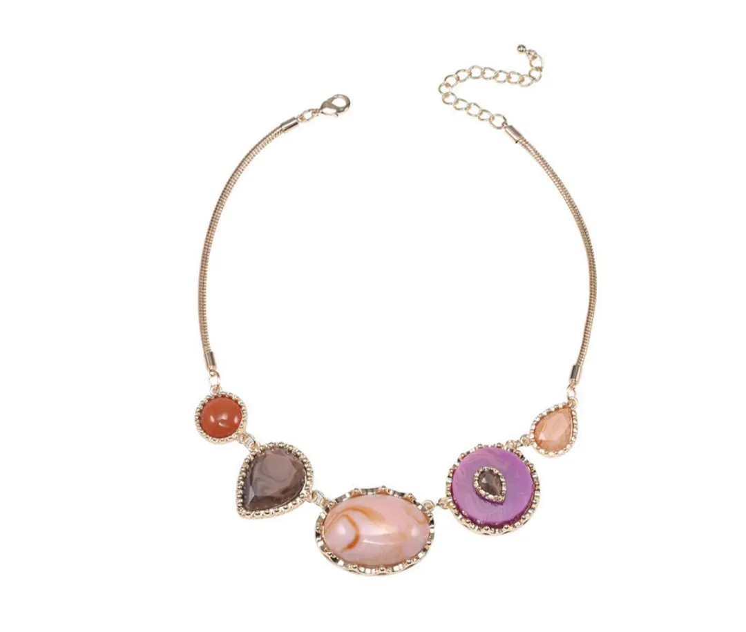 DINYA - Gold Rope Bib Necklace