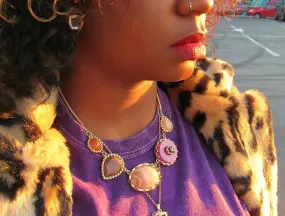 DINYA - Gold Rope Bib Necklace
