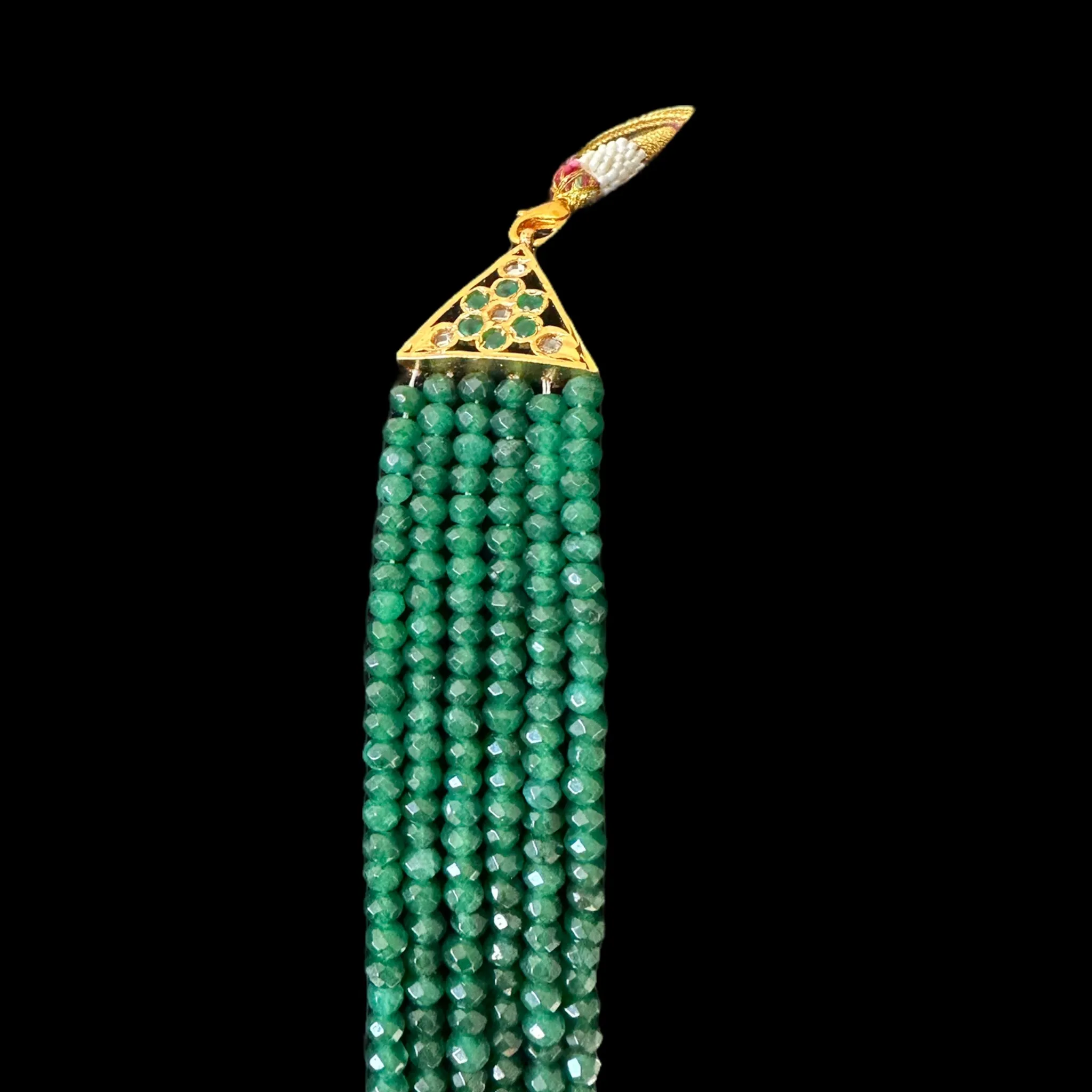 DLN53 Kashf hyderabadi Rani haar in green  (  READY TO SHIP )