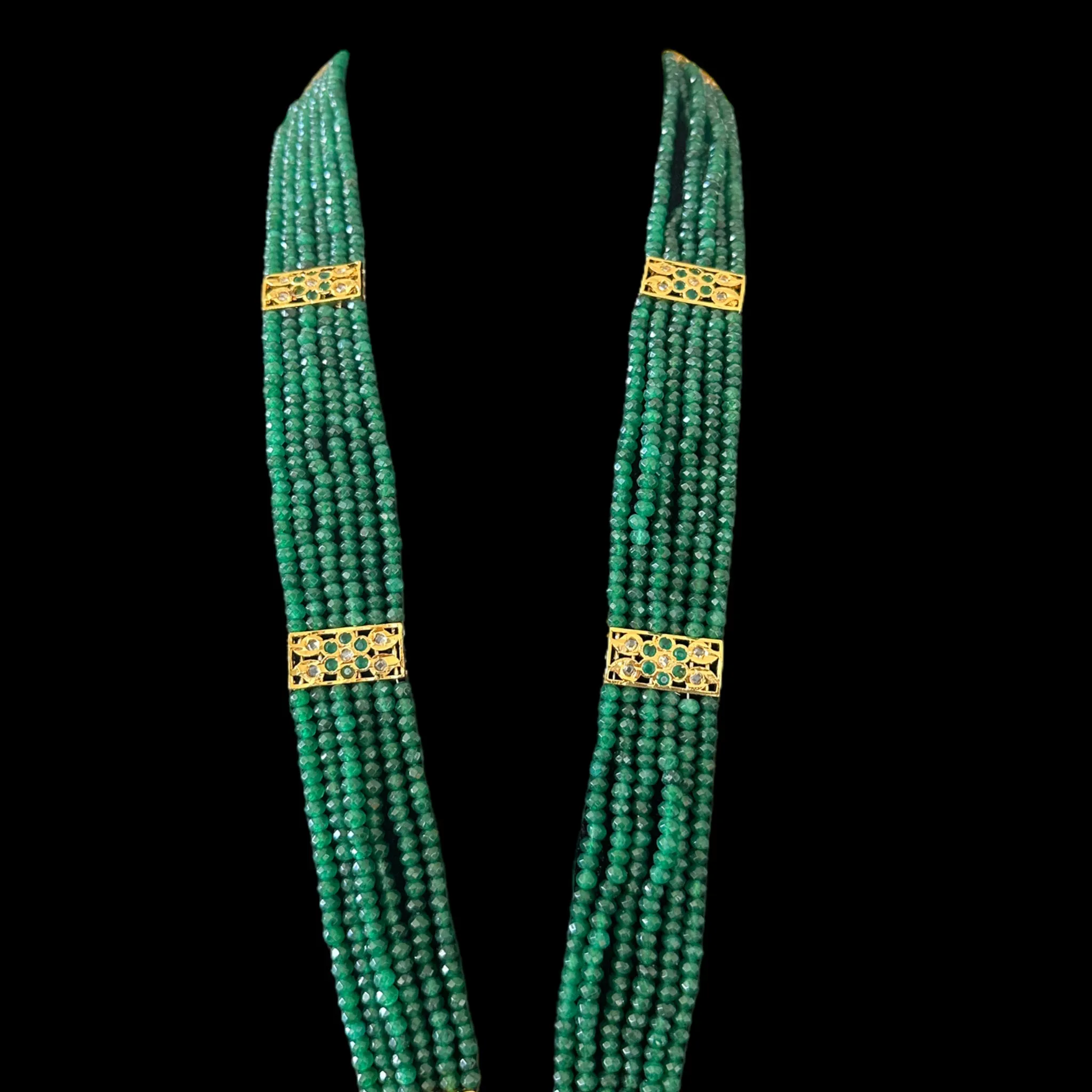 DLN53 Kashf hyderabadi Rani haar in green  (  READY TO SHIP )